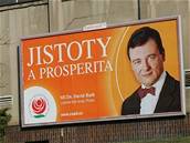 David Rath na p�edvolebn�m billboardu �SSD.