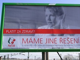 Volební billboard KSČM