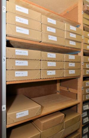 The Mitrokhin Archive stacked on a shelf at the Churchill&nbsp;&hellip;