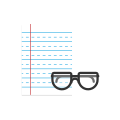 Notepad with Glasses Flat Icon Vector.svg