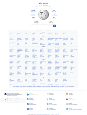 Úvodní strana Wikipedie