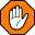 Stop hand orange.svg