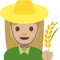 Emoji u1f469 1f3fc 200d 1f33e.svg
